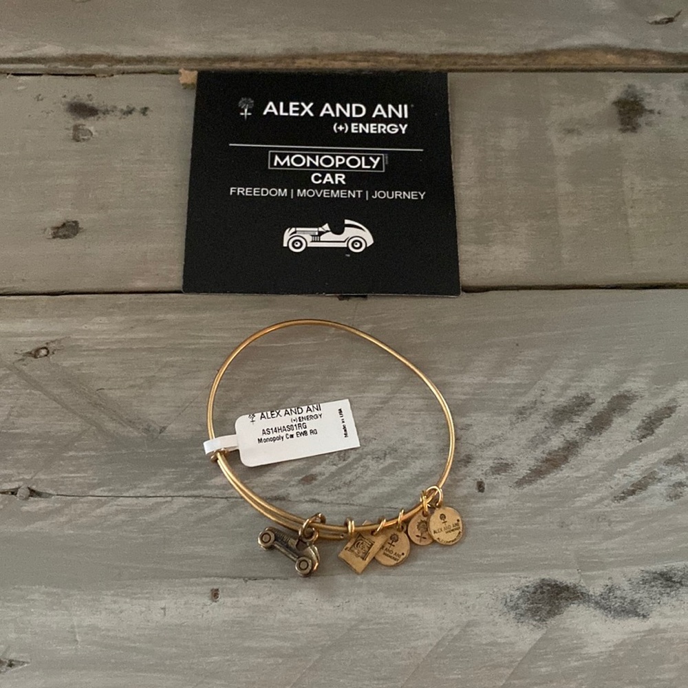 NWT ALEX AND ANI Monopoly Car Bracelet-Gold Plated